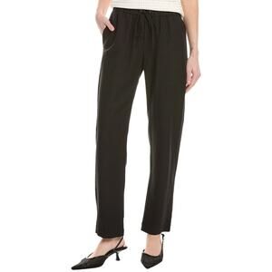 ENZA COSTA Twill Easy Linen Blend Pant Black 1 Small S